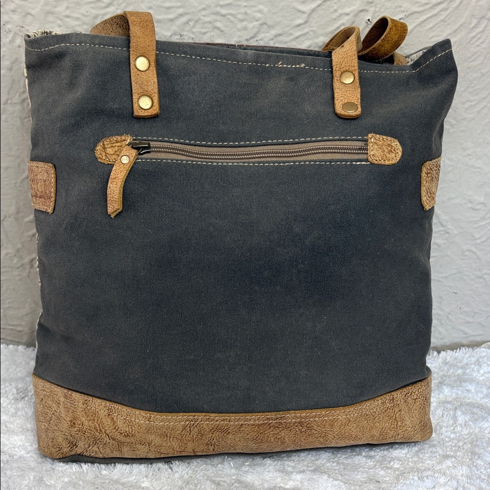 Myra Bag Side Floral Print Canvas Tote Bag - Picture 4 of 12
